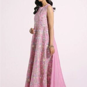 Ethnic Pakistani Pink Maxi with Embroidery - Formal Dress